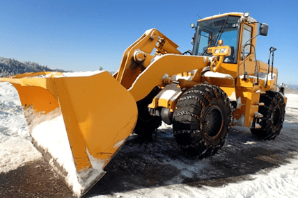 冬の除雪車